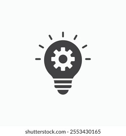 Innovation black solid vecor icon