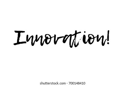 innovation black white text postcard handwritten hand writing written brush calligraphy illustration typography design vector creative icon  quote