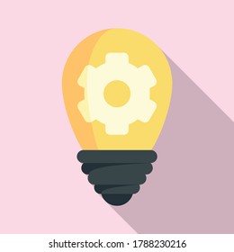 Innovation bulb idea icon. Flat illustration of innovation bulb idea vector icon for web design