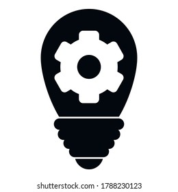 Ideensymbol für Innovation Einfache Illustration der Innovationsbulbe, Vektorsymbol für Webdesign einzeln auf weißem Hintergrund