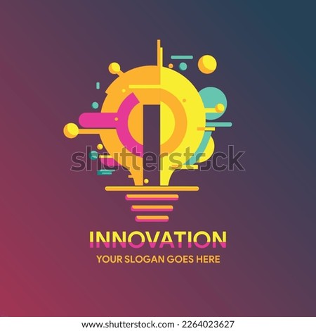 Innovation bulb logo idea concept and techonology, creative logo