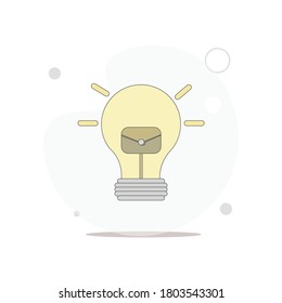 innovation business bulb isolated vector flat illustration on white