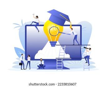 Innovación Idea de negocio, mente creativa, solución para resolver problemas. Ilustración vectorial.