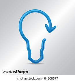 Innovation business marketing strategy concept, modern high-tech bulb with an arrow, vector illustration