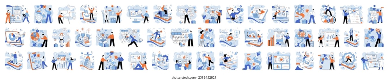 Innovation business vector illustration. Intelligence, maestro conducting symphony business success Financial success, melody resonating through corridors innovation Brainstorming sessions, fertile