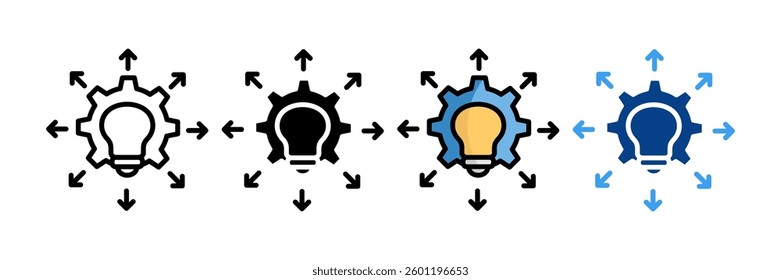 Innovation Capacity Icon Set Multiple Style Collection