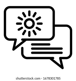 Innovation chat icon. Outline innovation chat vector icon for web design isolated on white background