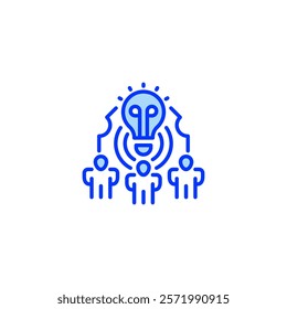 Innovation Circle line icon. Universal creative premium symbol. Vector sign icon logo template. Vector illustration