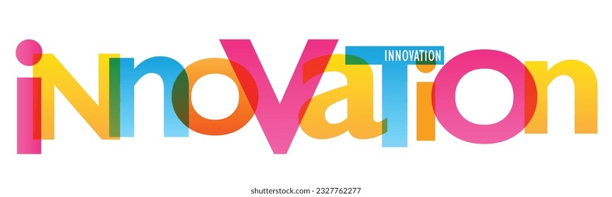 INNOVATION bunter Vektortypografie-Banner