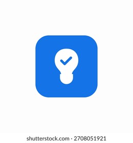Innovación completada Icono Signo Vector