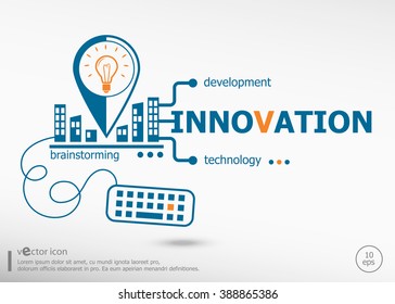 Innovation concept for business. Innovation concepts for web banner and printed materials. 