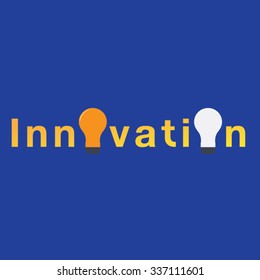 Innovation concept, Creative light bulb idea