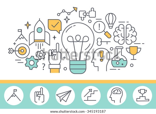 Innovation Concept Human Mind Process Illustration Stock Vector ...