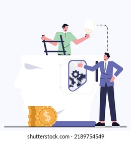 Innovation concept idea of creative business solution modern production and marketing