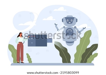 Innovation concept. Idea of creative business, community or invention solution. New idea making life easier and more efficient. Modern technology development. Flat vector illustration