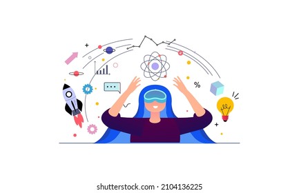 Concepto de innovación con ilustración de ideas