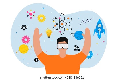 Concepto de innovación con ilustración de ideas