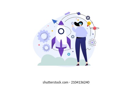 Innovation concept with ideas illustration