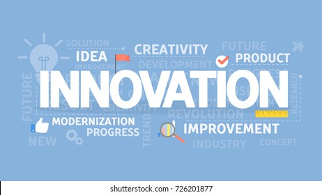 Innovation concept illustration. Idea of creativity, improvement and ideas.