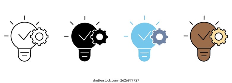 ícone de linha de conceito de inovação. Ilustração de elemento simples.