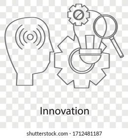Innovation  concept on transparency background. Creative idea design .Flat vector illustration for template, brochure or presentation