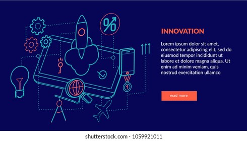 Innovation Concept for web page, banner, presentation. Vector illustration