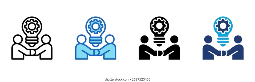 Innovation Consulting icon Multi Style Vector Illustration