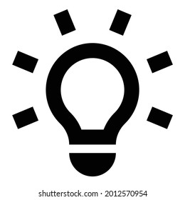 Innovación, creativa, idea, icono de bombilla vectorial.