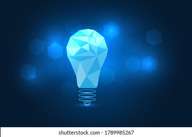 innovation and creative idea futuristic technology abstract background.