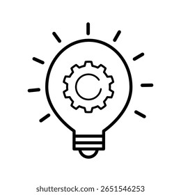 Innovación o una idea creativa sobre fondo blanco.