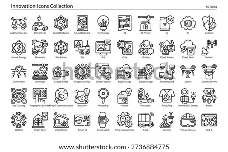 Innovation Creativity and Breakthrough Invention Concept Icons