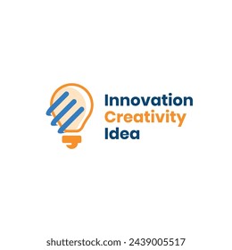 Innovation Creativity Idea Logo design vector template minimal simple concept