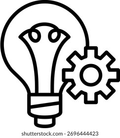 innovation and creativity lineal icon vector for illustration with isolated. suitable for design, icon, logo, app