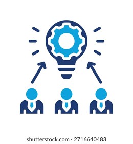 Icono de cultura de innovación Ilustración vectorial mixta