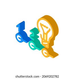innovation data science isometric icon vector.  sign. isolated symbol illustration