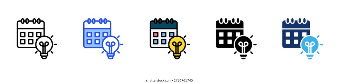 Colección de iconos del Día de la Innovación con múltiples estilos
