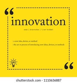 Innovation definition spelling word