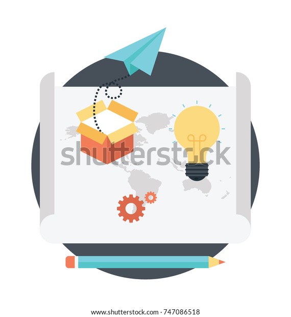 Innovation Design Process Modern Graphics Showing Stock Vector (Royalty ...