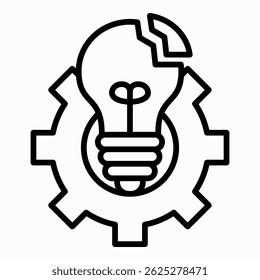 Innovation Disruption Icon Element For Design