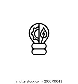 ilustración de diseño de vectores de iconos de la tecnología ecológica de innovación.