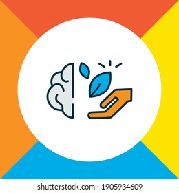 Innovation in ecology icon colored line symbol. Premium quality isolated creative element in trendy style.