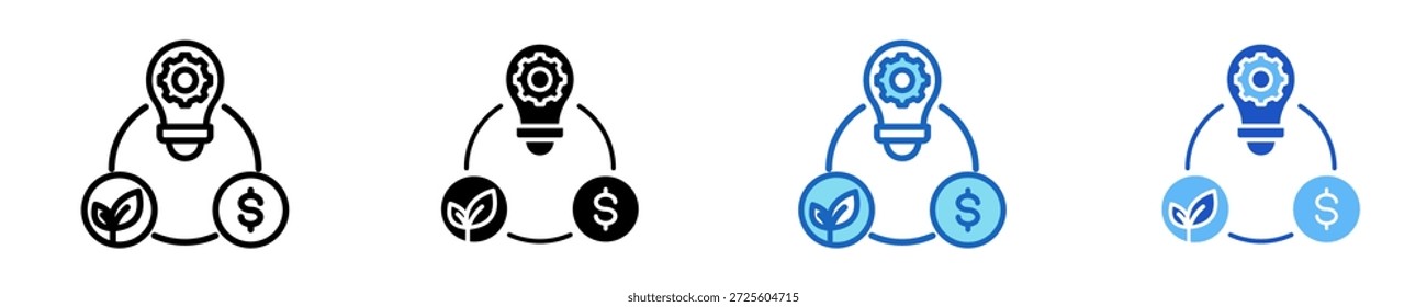 Innovation Ökosystem Icon Set Multiple Style Collection
