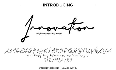 Innovation - Elegant Script Font for Smooth Handwritten Design and Creative Typography