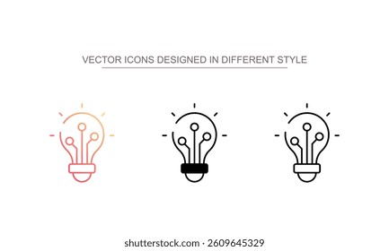 Innovation Engine icon design with white background stock illustration