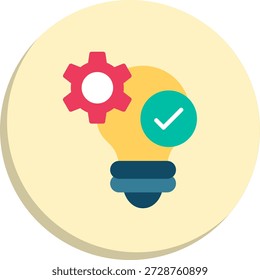Innovation Flat Circle Style Icon