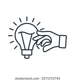 Innovation flat icons  symbol line elements for infographic web
