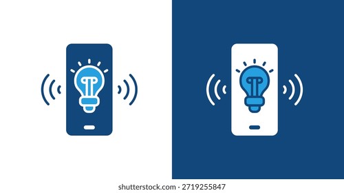 Innovation Glyph Duotone, mit hellem und dunklem Hintergrund