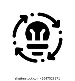 innovation glyph icon. Strong and solid vector icon for websites, mobile interfaces, presentations, and visual branding. High quality and easy to edit.