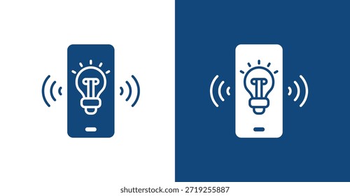 Innovation Glyphe, mit hellem und dunklem Hintergrund