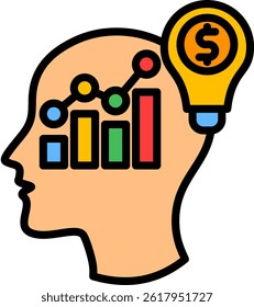 Innovation Growth Icon Lineal Color Vector Illustration